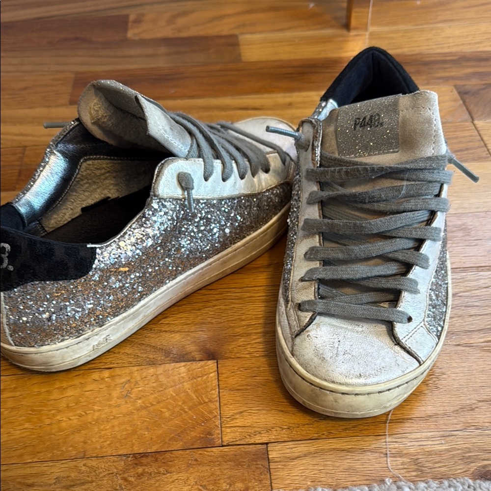 P448 Glitter and Black Sneakers